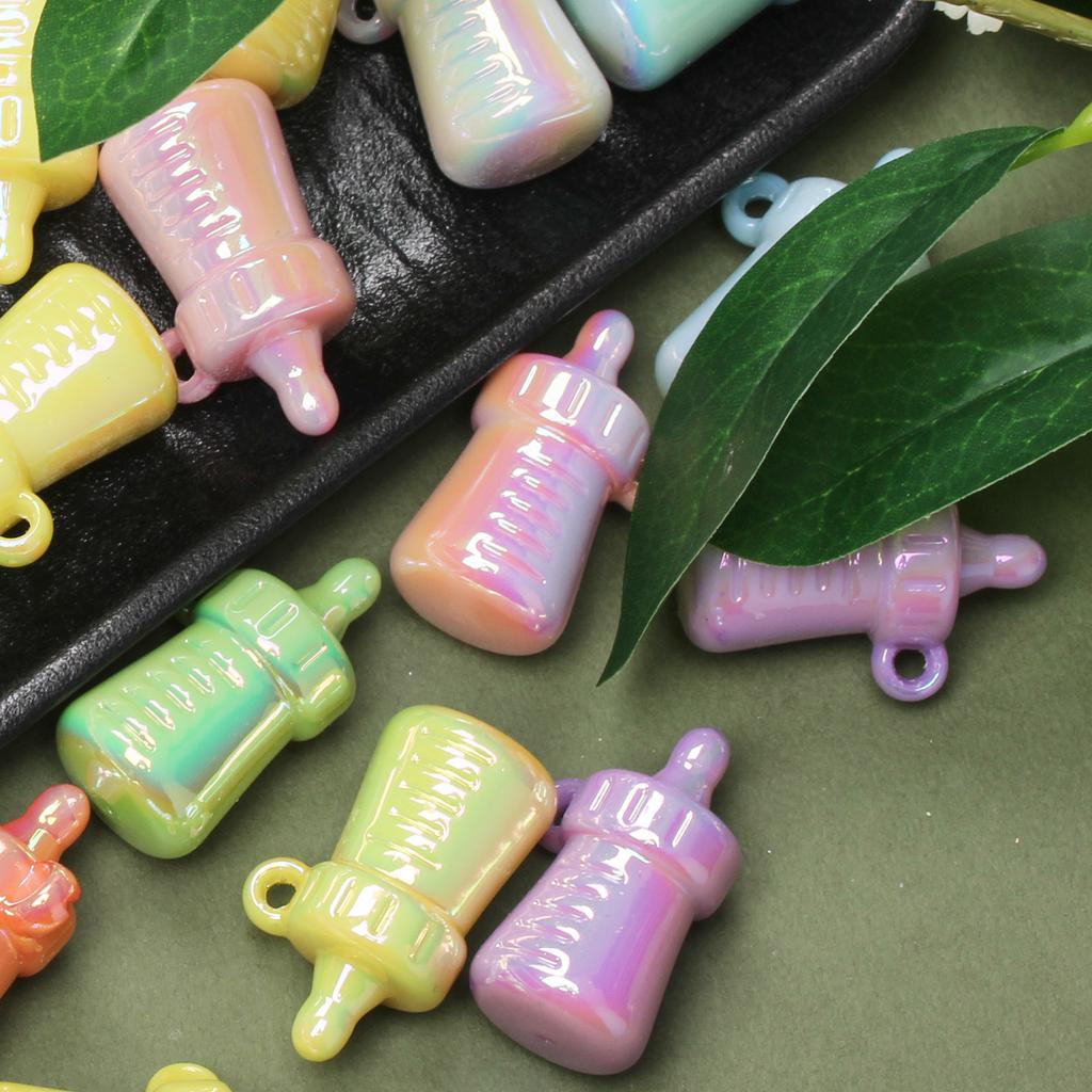 DIY 5Pcs for Crafted 20.8*33.7mm Handmade Material Loose Beads Feeding Bottle Fashion Jewelry Accessories