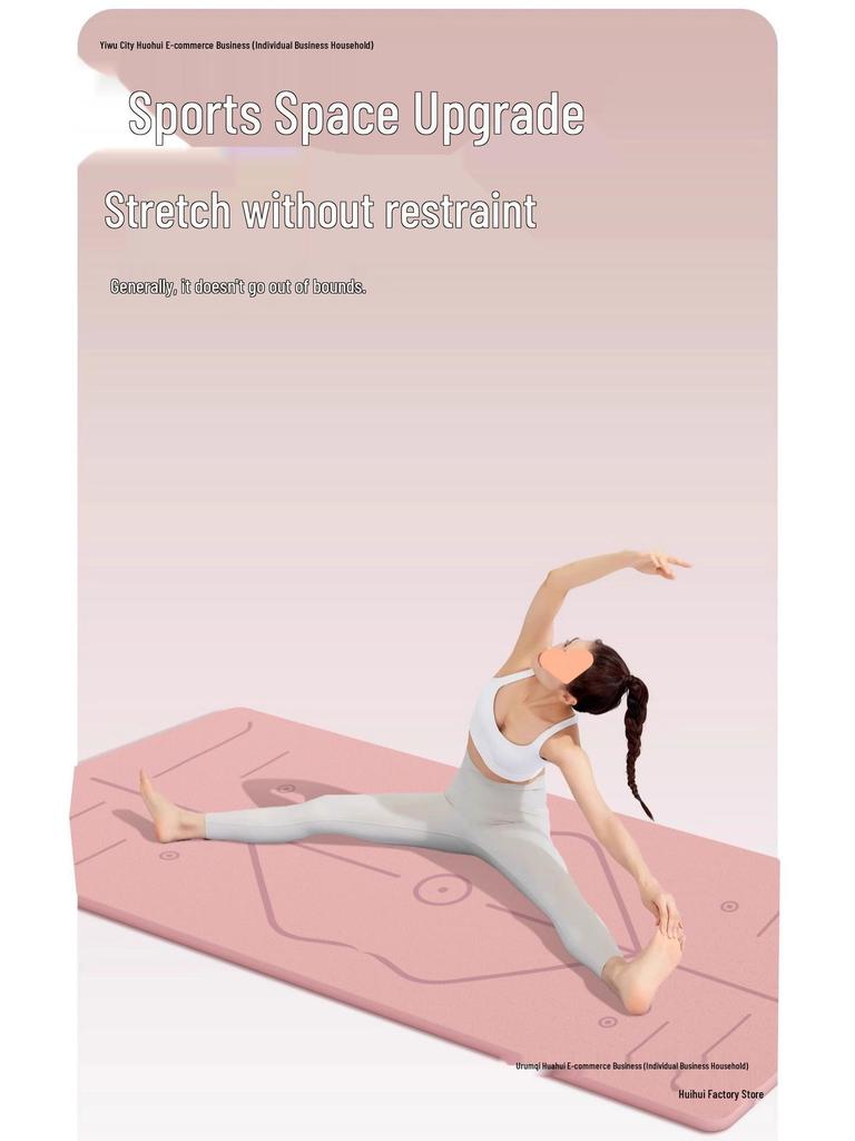 Thickened Non-Slip Silent Fitness Yoga Mat - Soundproof & Wide for Home Workouts