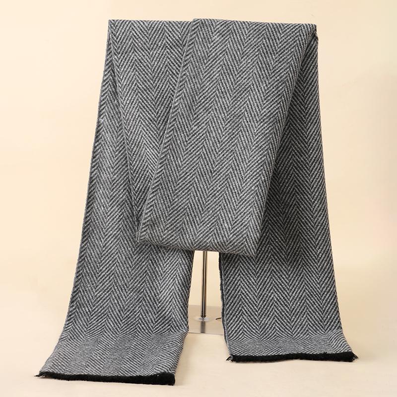 RUNMEIFA  Classic Autumn & Winter Warm Plaid Man Scarf Cashmere Wool Panama Soft Striped Long Scarf High Quality 40 Colors