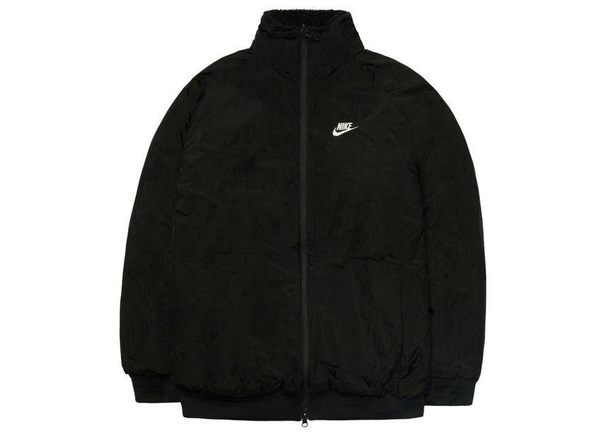 Nike Big Swoosh Reversible Boa Jacket Black Sail