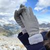 Thermal Fleece Winter Gloves, Double-Layer Heat-Generating Windproof Anti-Slip Cold-Proof Cycling Gloves