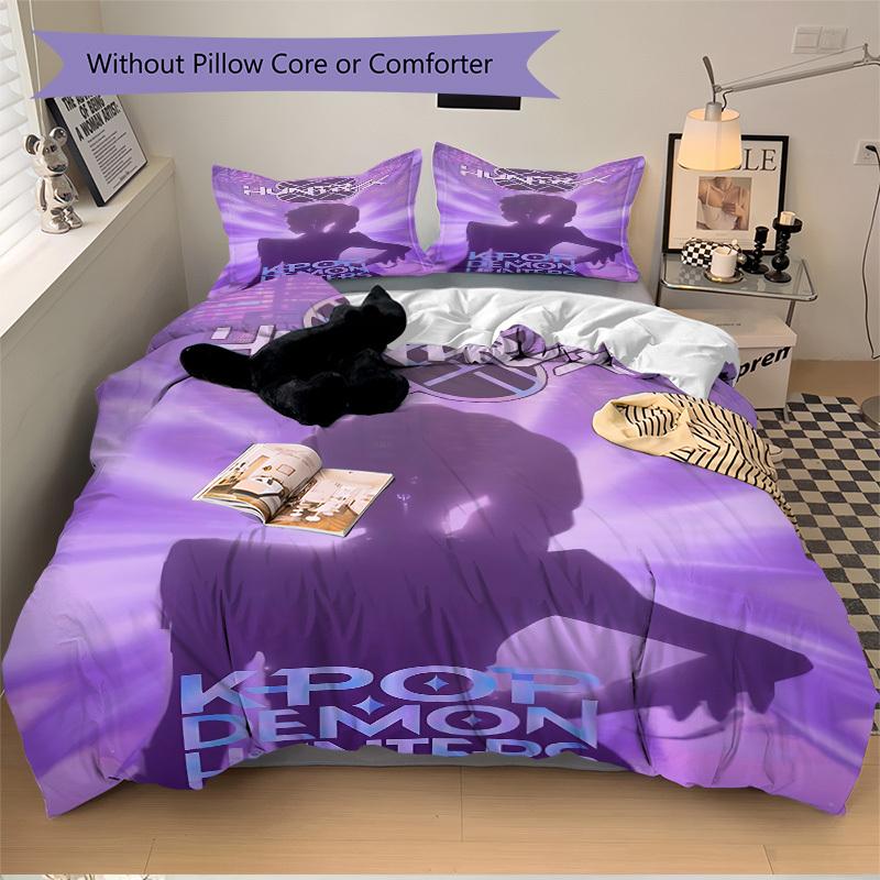 Set Lenzuola KPOP Demon Hunters, Huntrix 3 Pezzi: Perfetto per la camera da letto o la camera degli ospiti. Morbido e Confortevole Senza Anima Inclusa yy251009173