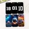 Soccer Number Football Silicone Cover for Samsung Galaxy S10 Lite S8 S9 Plus A33 A34 A31 70 A71 A72 Note 20 9 8 Coque Phone Case