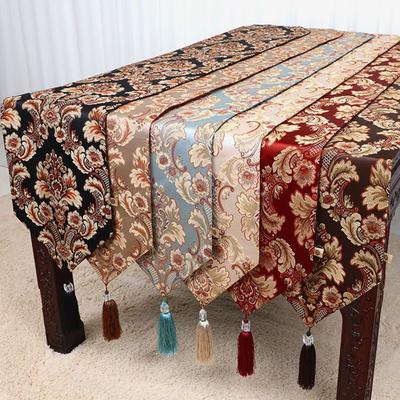 Runner da tavolo moderno di lusso con nappe per la copertura del tavolo da pranzo, per feste, soggiorno, tovaglia floreale, decorazione