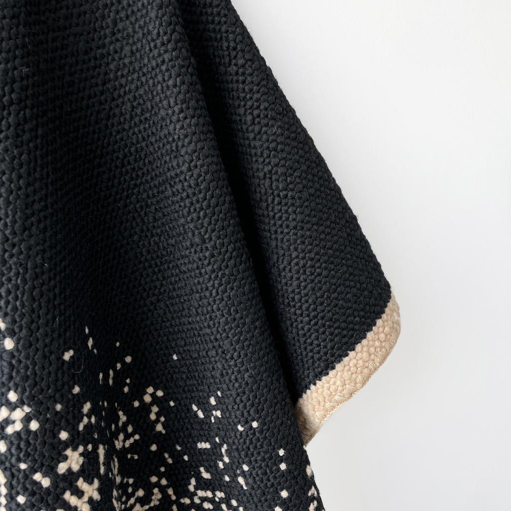 Light luxury versatile rough knitted women's shawl retro cape imitation cashmere scarf autumn and winter warm cape