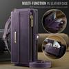 For iPhone/Samsung RFID Blocking Multilayer Wallet Phone Case Purse with 9 Card Slots+Zipper Pocket+Coin Sack Detachable Crossbody Strap + Wrist Strap