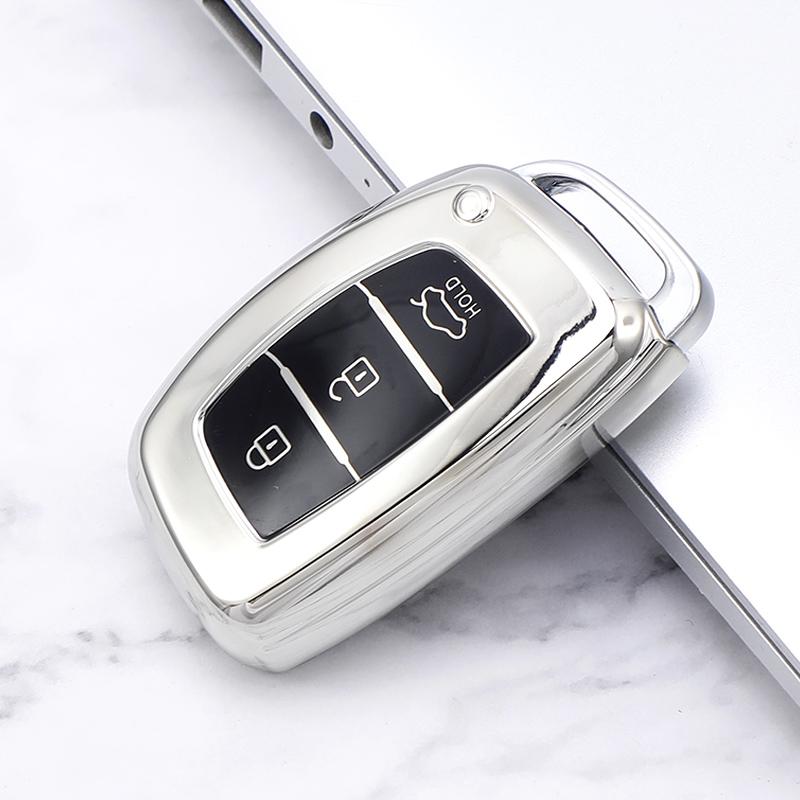 Car Key Case Cover Shell for Hyundai Accent Elantra Creta Ix25 Ix35 Ix45 I10 I20 I30 I40 Tucson Sonata Fe Solaris Mistra Verna