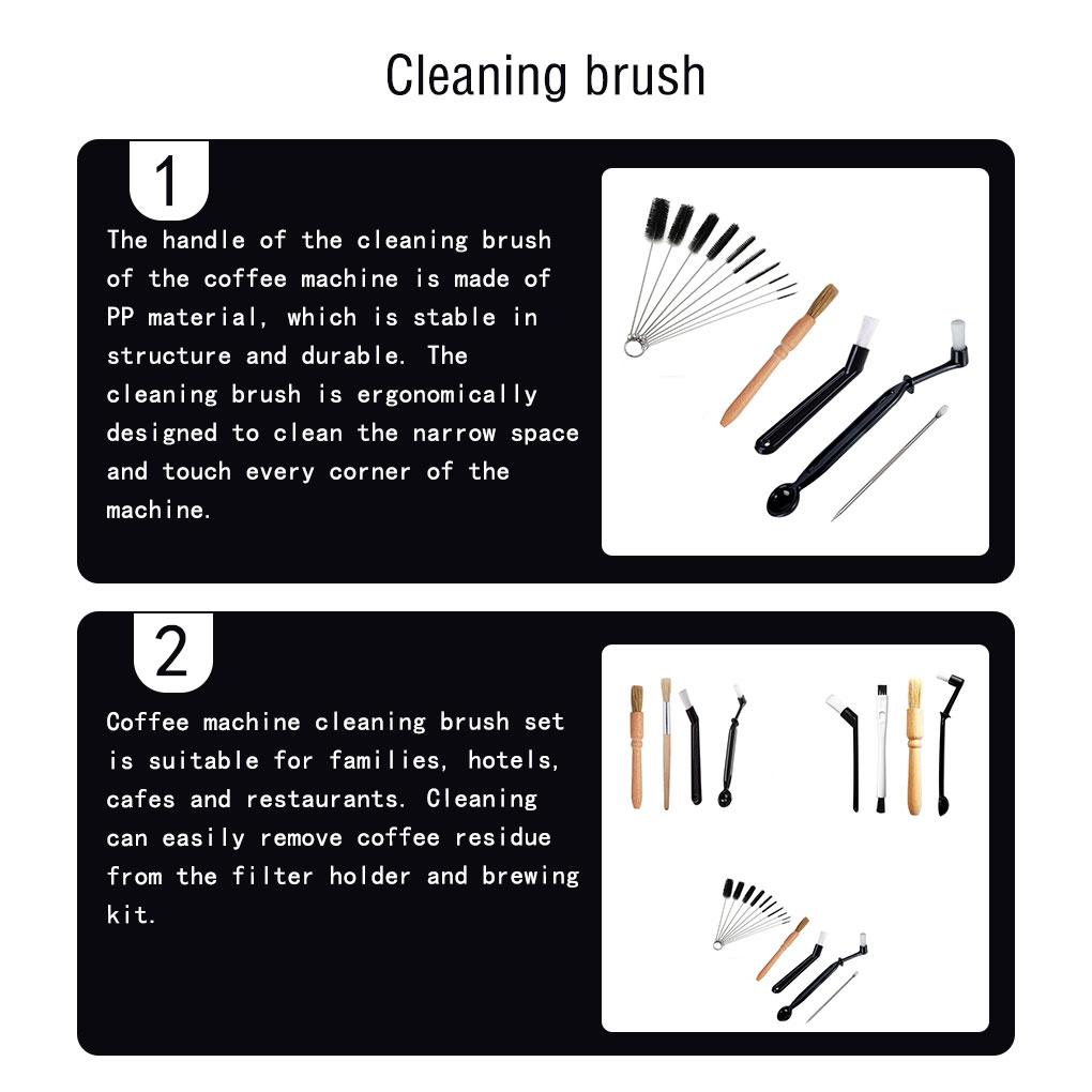 Coffee Machine Brush Set Grinder Dust Residue Cleaning Tools 4 Pieces Type 2