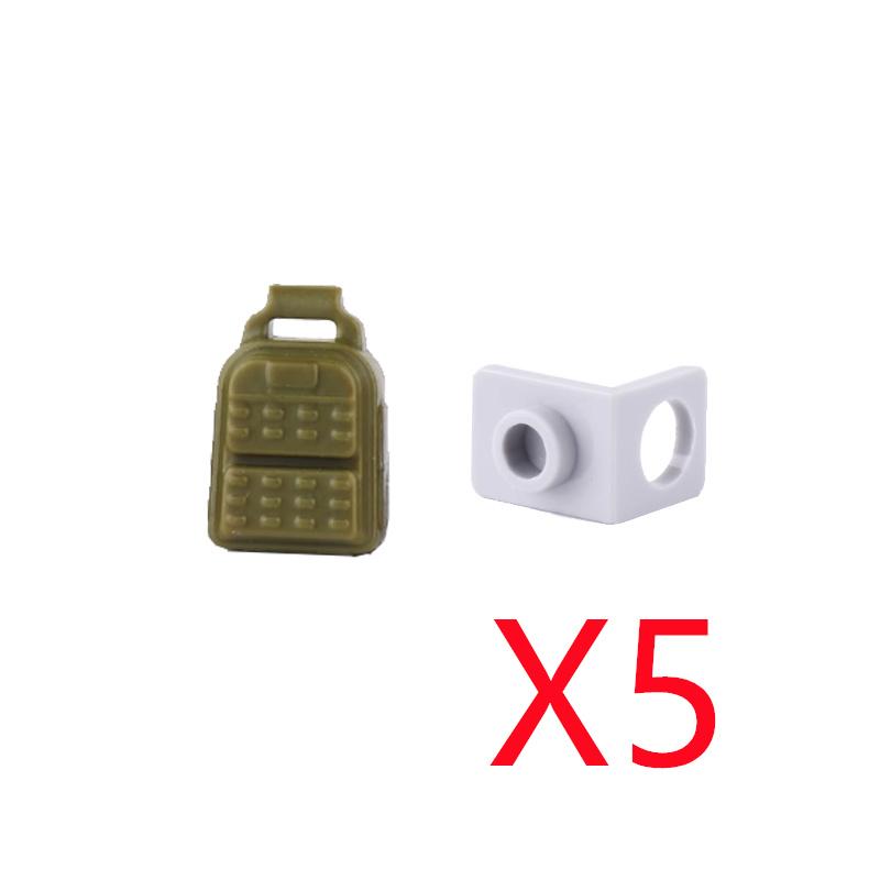Military Building Accessories Mini Brick Camouflage   Hat Tactical Helmet Peaked Cap Backpack Radio Toy Gift DIY K040
