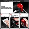 No Adhesive Car Gear Shift Knob Cover for Toyota Camry 2018-2025 for Corolla -2025 ABS Interior Shell ert Decoration Protector (Red)