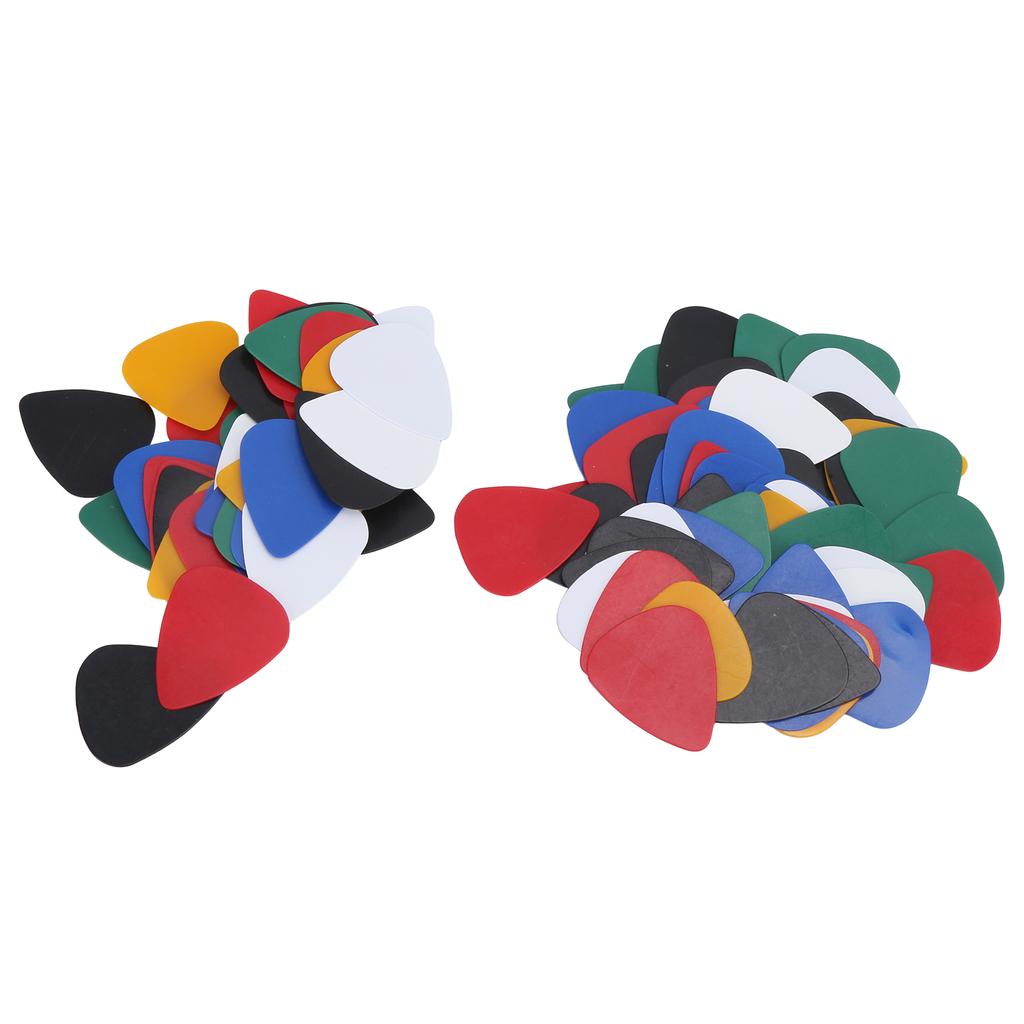 100Pcs Guitar Pick Colorful Plastic Finger Protection Musical Instrument Accessories 0.46mm