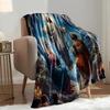 1PC Jesus Portrait Blessing Throw Inspirational Gifts and Prayers Religious Blanket Soft Cozy Warm Blankets for Women Men Gift