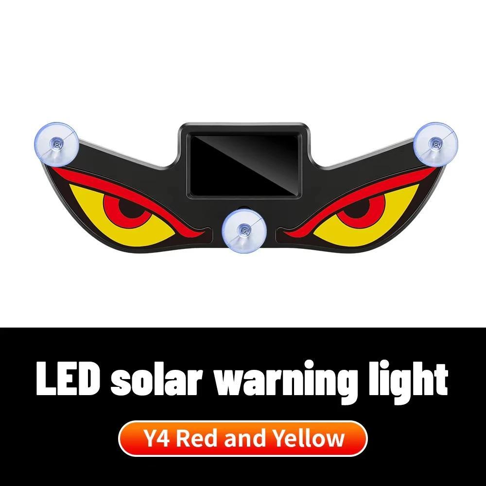 Lumière de Voiture Œil Maléfique Rechargeable Type USB C Support Ventouse Lampe d'Ambiance LED Dynamique puce rouge