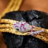 Exaggerated Three-layer Princess Snake Necklace, Gold-plated Turquoise, Personalized High-end Luxury Women's Snake Collar