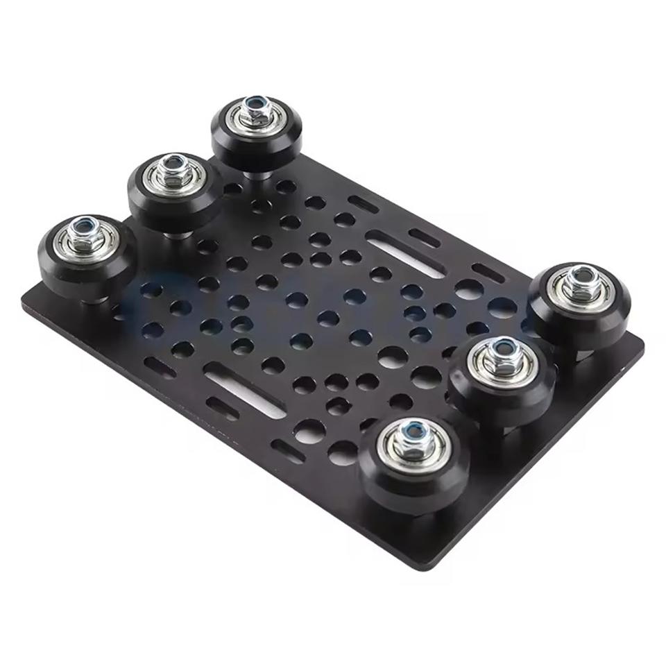 3D Printer Parts 20-80mm V-Slot Gantry Plate Set With 6 Wheels for Black Aluminium V-Slot Solid V POM Kit for CNC Machine Parts