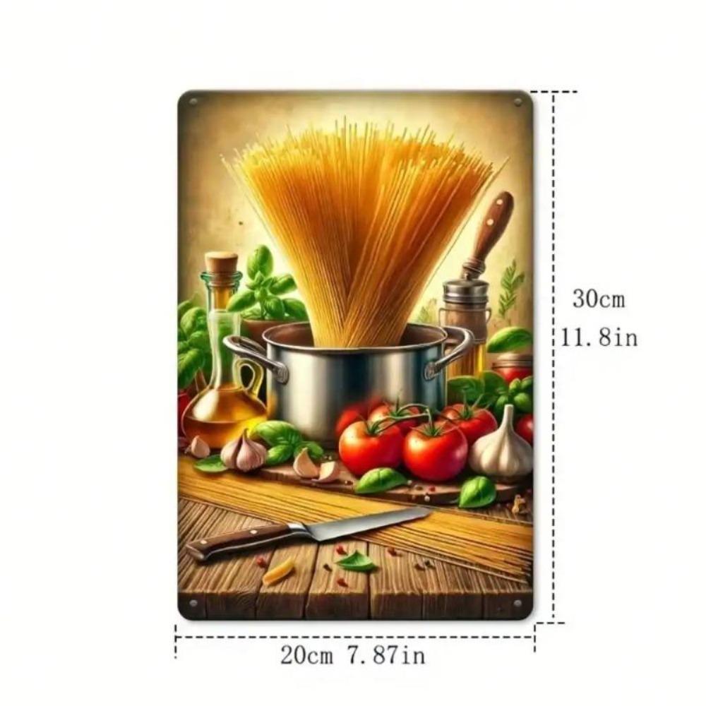 Vintage Pasta Metal Sign Kitchen Bar Garage Decor Gift