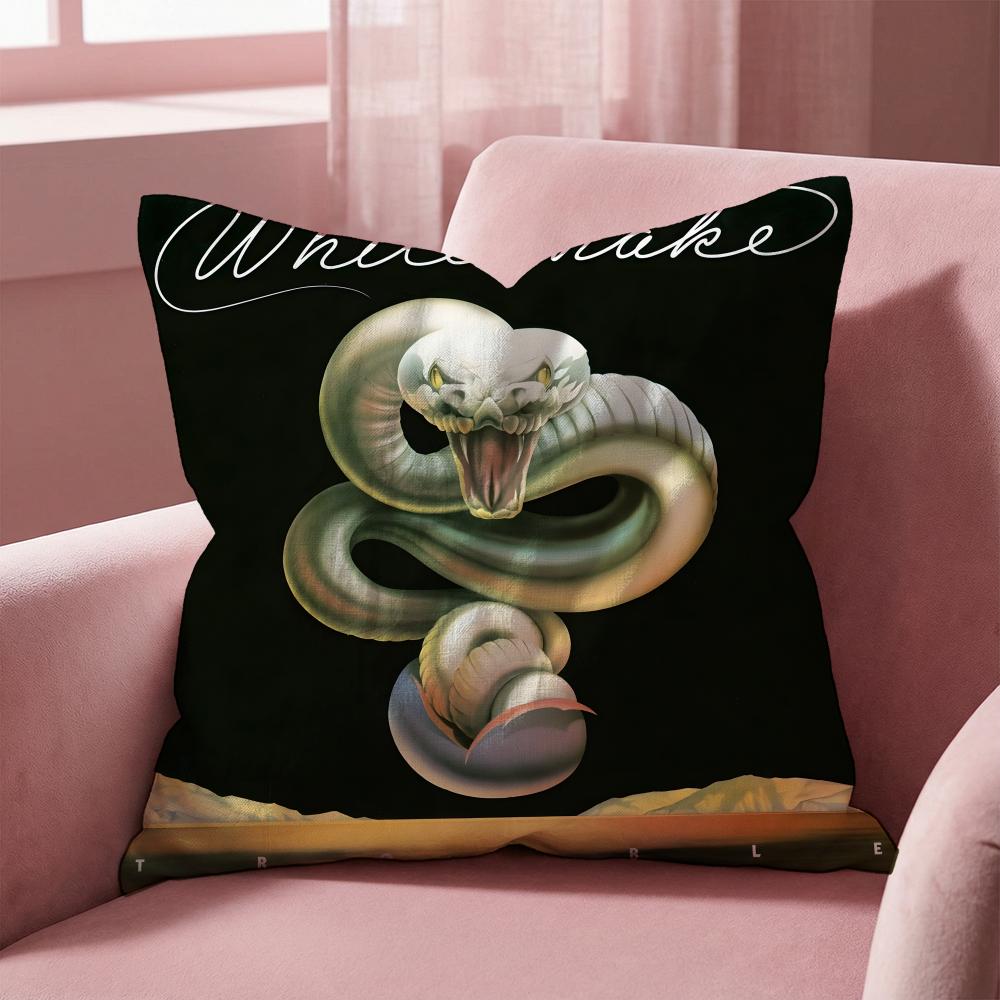 Whitesnake Cushion Cover Multi-Scene Pillow Cover for Home & Car - Reversible, Soft & Durable for Daily Use