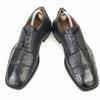 Made In Italy VARESE All Leather Grain Straight Tip Dress Business Shoes Size 39 24.5 Black(USED)