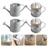 4pcs Watering Can Flower Vase Tin Planter Bucket Galvanized Garden Utensil Indoor Plant Holder Dry Flowers IronVintage Spring