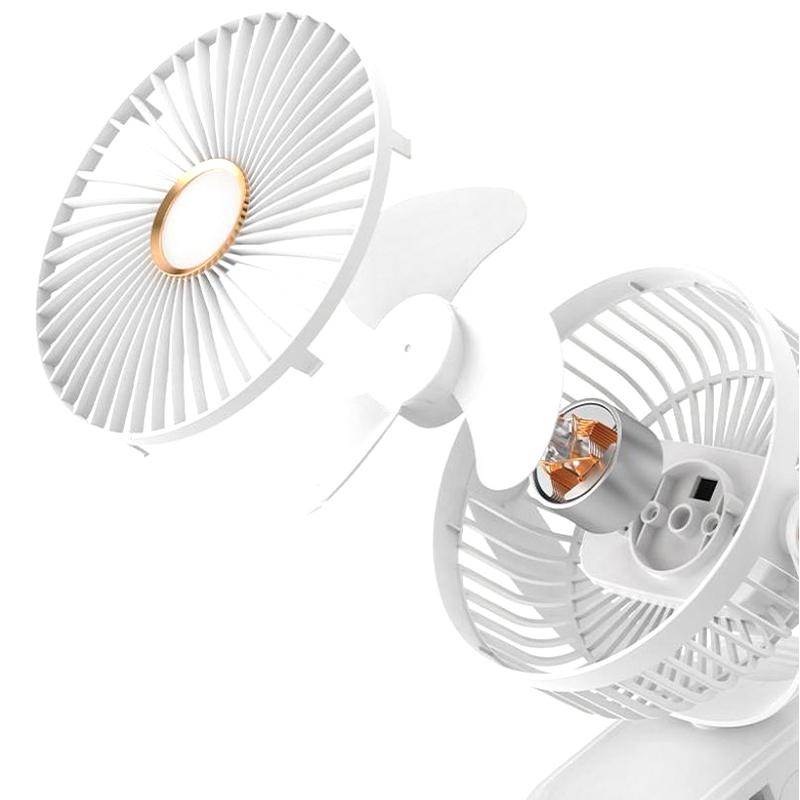 Portable Mini 360°Flip USB Rechargeable Table Fan Clip-on Type Desk Fan Hanging Clip Fan Night Light Air Cooler Outdoor