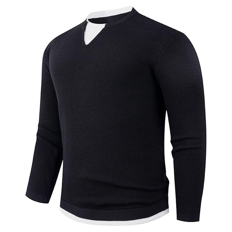 Maglione Trendy a Due Pezzi da Uomo 2025 - Vestibilità Larga Base Moda
