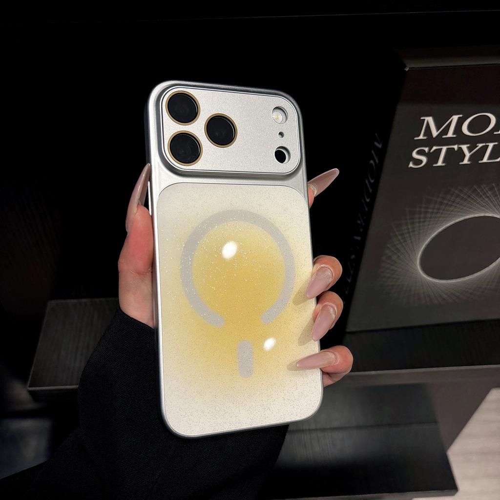 Applicable To iPhone17proMax Gradual Change Glitter Magnetic Mobile Phone Case Apple 16 Smudge Advanced Sense 15 Protective Case