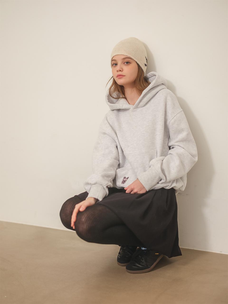 Худи с капюшоном Не ищи мишку White Melange/Free