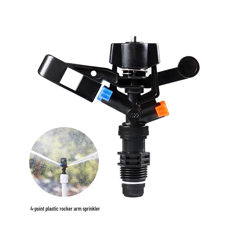 

4-точечный вращающийся садовый дождеватель-бабочка из цинкового сплава - автоматический полив на 360°