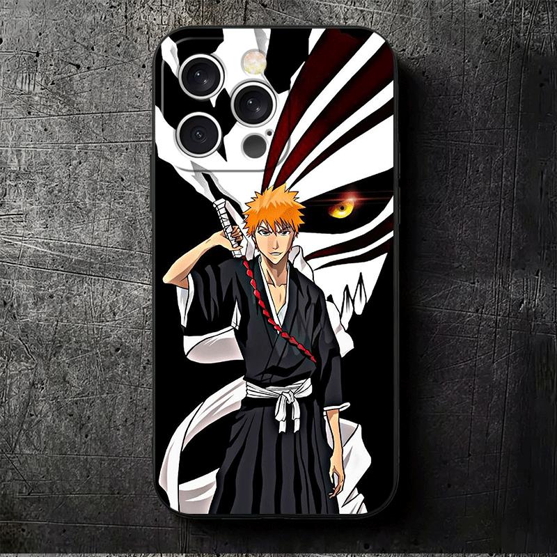

Bleach Куросакі Ітіго М який чохол для телефону для iPhone 16 16E 17 Air 15 Pro Max 14 Plus 13 Mini 11 12 7 Чорний Захисний задній корпус iPhone 16 Pro Max