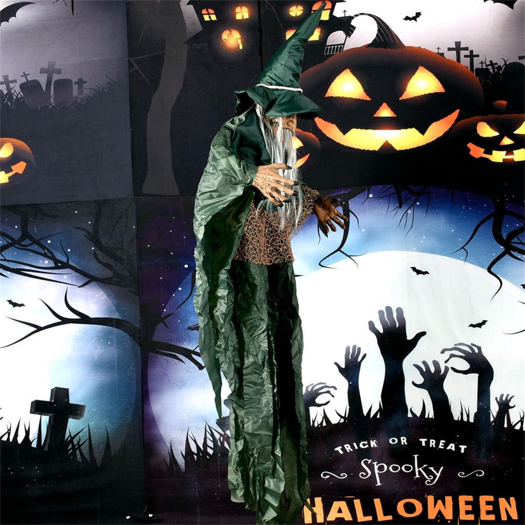 Halloween Deko Animierte Hexe Hängende Haus Requisite Dekorationen LED Augen