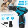 High Torque Power Driver Cordless Drill Kit, Electric & Screwdriver Dual Use Set, Brushless Motor Impact Tool with for Drilling In Wood Metal Plastic