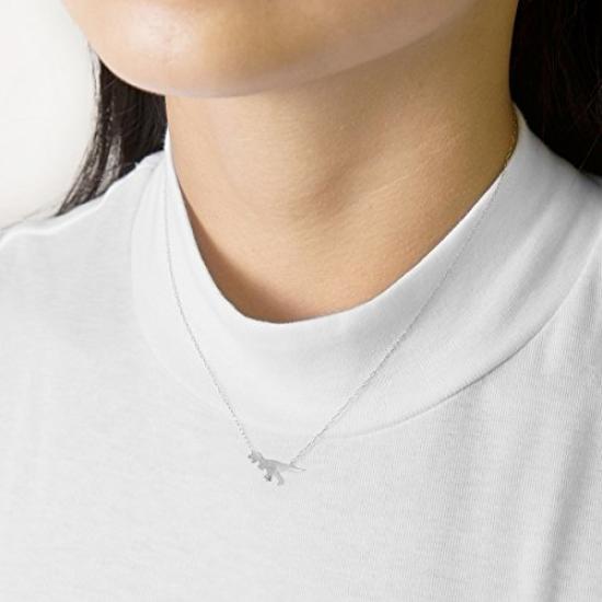 BLOOM Silver Rhodium Plated Diamond Tyrannosaurus Necklace [BLOOM] [WEB Limited] 0773-0120-0019-0000