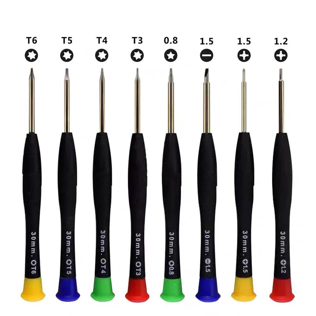 Hardened S2 Star Screwdriver Set for Mobile Phones & Computers (Bits T2-T6)