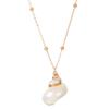 Fashion Retro Beach Shells Gold Plated Border Pendant Stereo Conch Necklace for Women Collar Chain Jewelry Accessories Gifts