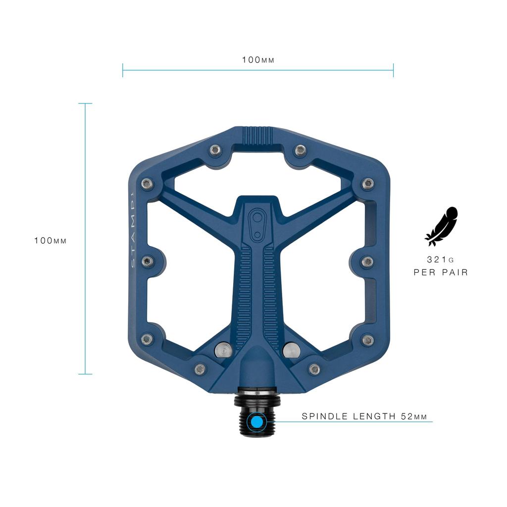CRANK BROTHERS MTB Pedals Stamp 1 Gen 2 Small Navy Blue