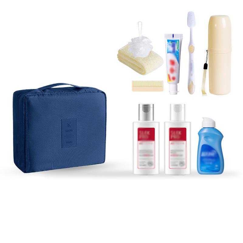 1pc-Portable Travel Makeup Bag Waterproof Multi Compartment Multifunctional Cosmetic Make Up Toiletry Organizer