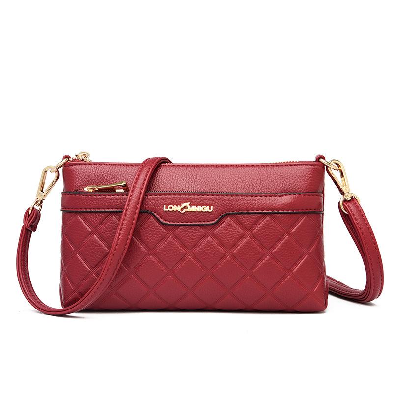 Bag Women's 2025 New Fashion Rhombus Trend Women's Bag Change Bag Shoulder Crossbody Bag Mobile Phone Bag Clutch Bag