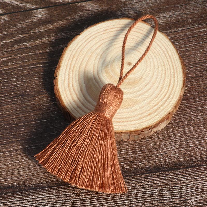 2pcs Cute Bobble Tassels 8cm Colorful Polyester Thread Tassels DIY Handicrafts Bag Garment Ornaments