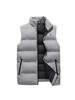 Men's Windproof Stand Collar Cotton Vest - Warm, Velvet-Lined, Casual Hong Kong Style for Autumn/Winter