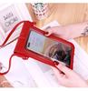 Women Leather Touchable Phone Purse Small Crossbody Bag Mini Cell Phone Pouch Shoulder Bag