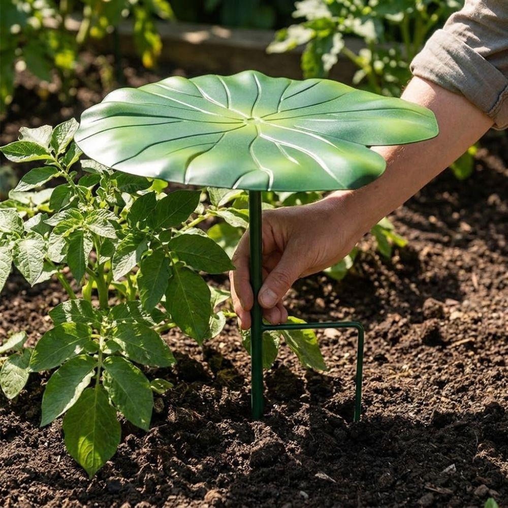 Ombrelli per Piante a Forma di Foglia di Loto Arte del Ferro Staccabili Copertura Ombreggiante in Metallo per Piante Protezione UV Antiruggine Ombrello Ombreggiante per Giardino