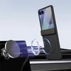 Samsung Galaxy Z Flip 8 Case with Hinge Cover and External Screen Glass, MagSafe-Resistant, Black