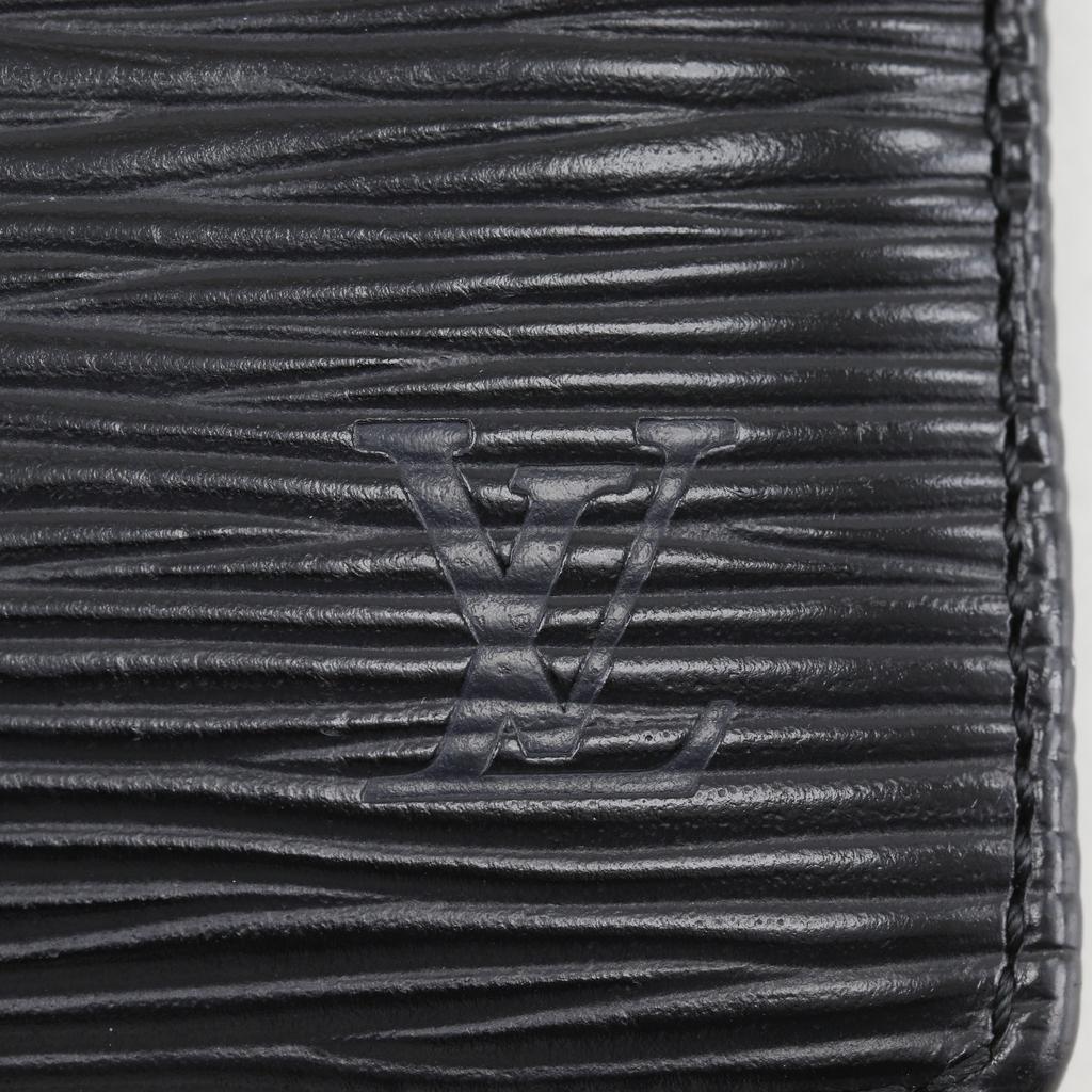 LOUIS VUITTON Porto Vie Compact Bi-Fold Wallet M63552 Noir black Epi Leather unisex Used