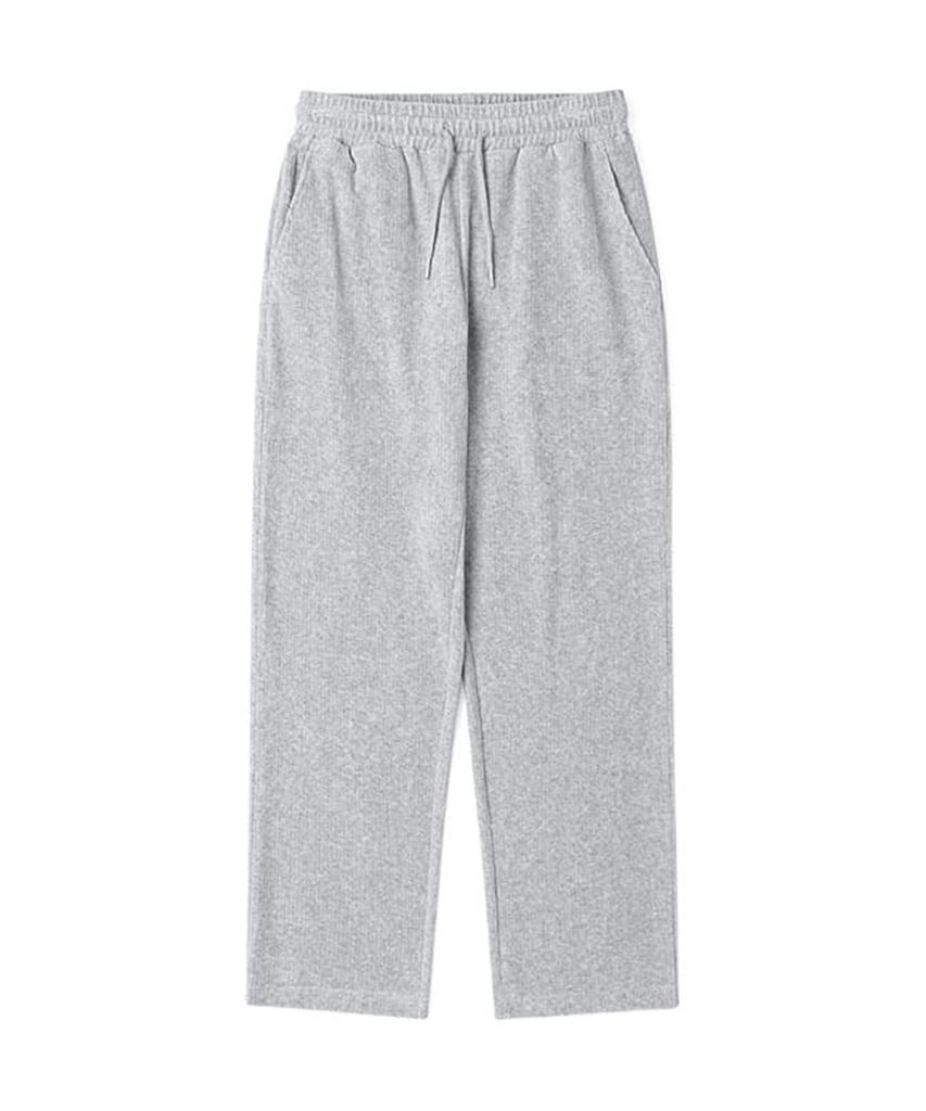 Adhoc Women'S Jersey Corduroy Full Elastic Semi-Wide Pants (M-Grey) (Ha2Lp70-51)