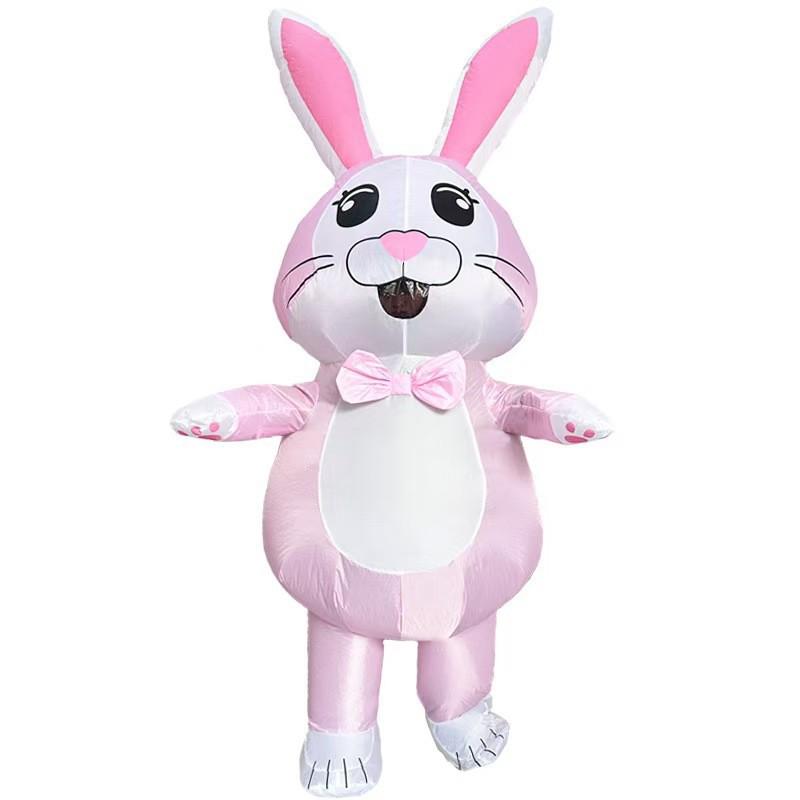 Halloween Pink Rabbit Inflatable Costume for Festivals, Parties, and Events