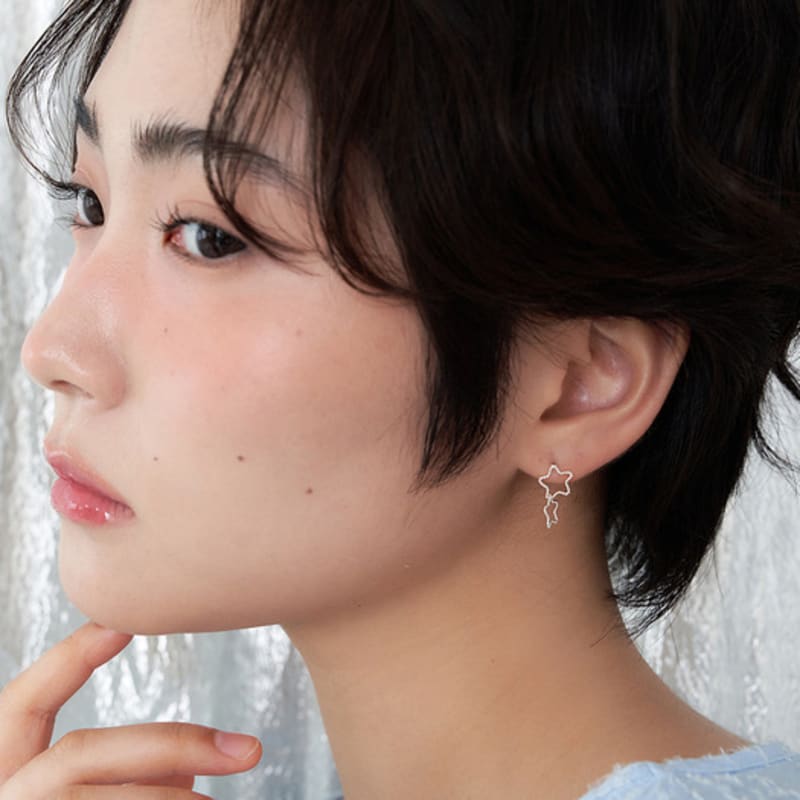 Geegee [silver925] dubbel mini stjärnörhänge