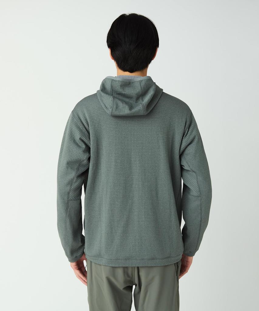 Snow Peak Polartec Power Grid Fleece Hoodie and Size M SPF-JK-25AU907, Men's Women's, Gray,