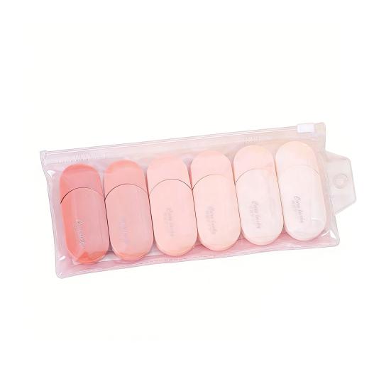 6Pcs High-Capacity Correction Tape with Gradient Color Case Smooth Roller for Students No-Skip Tear-Resistant Cute Office Supplies for School Home