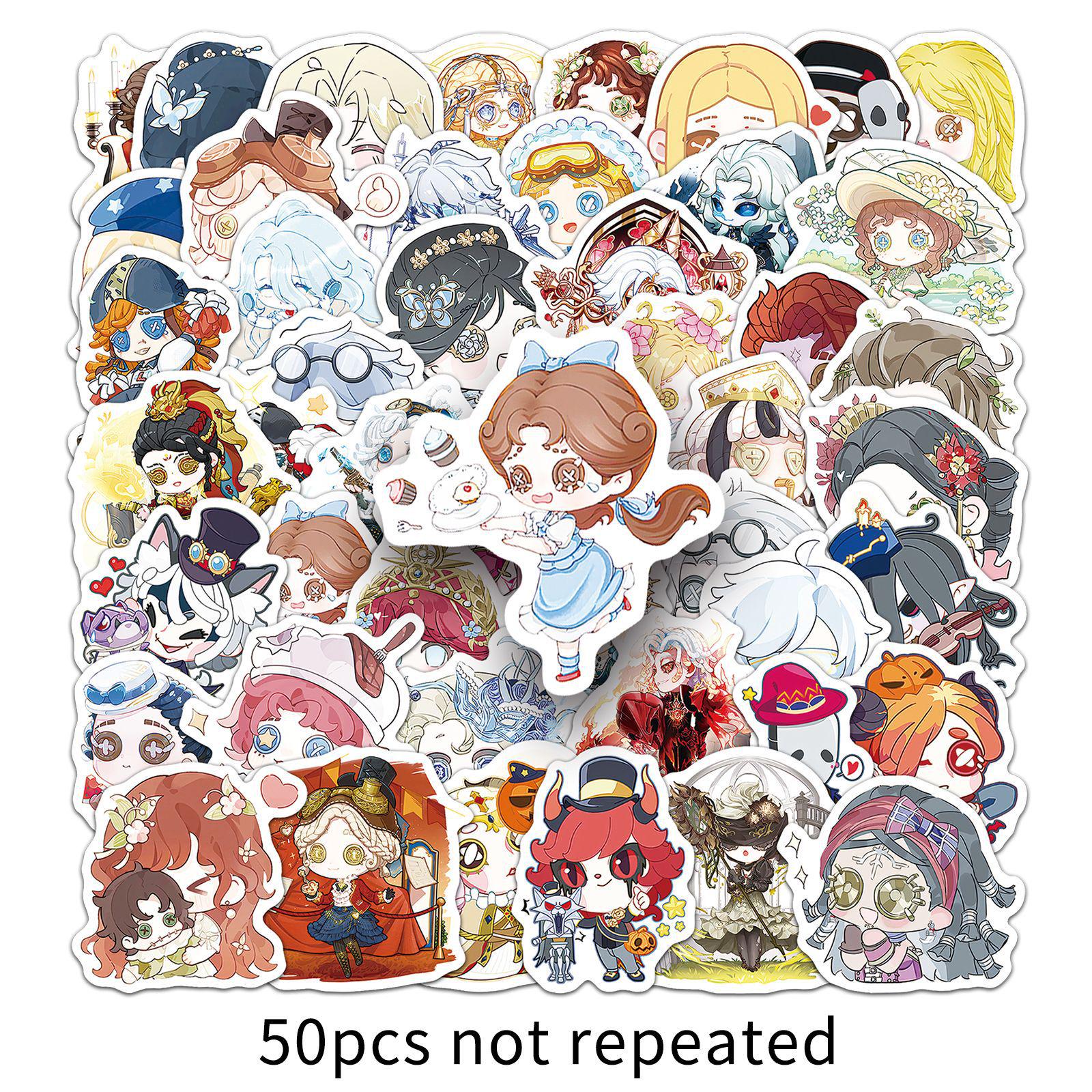 50pcs Cute Identity V Graffiti Stickers - Cartoon Game Decorations for Computer & Phone Cases.