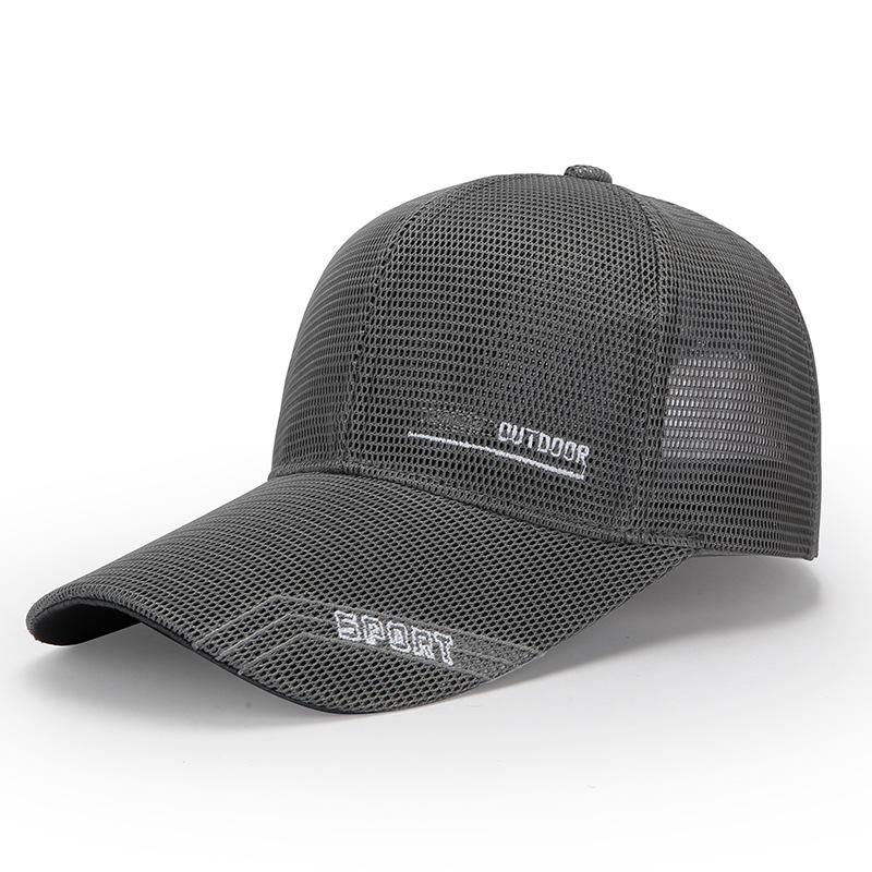 Men's Summer Breathable Mesh Cap Outdoor Sun Protection Fishing Cap Baseball Cap